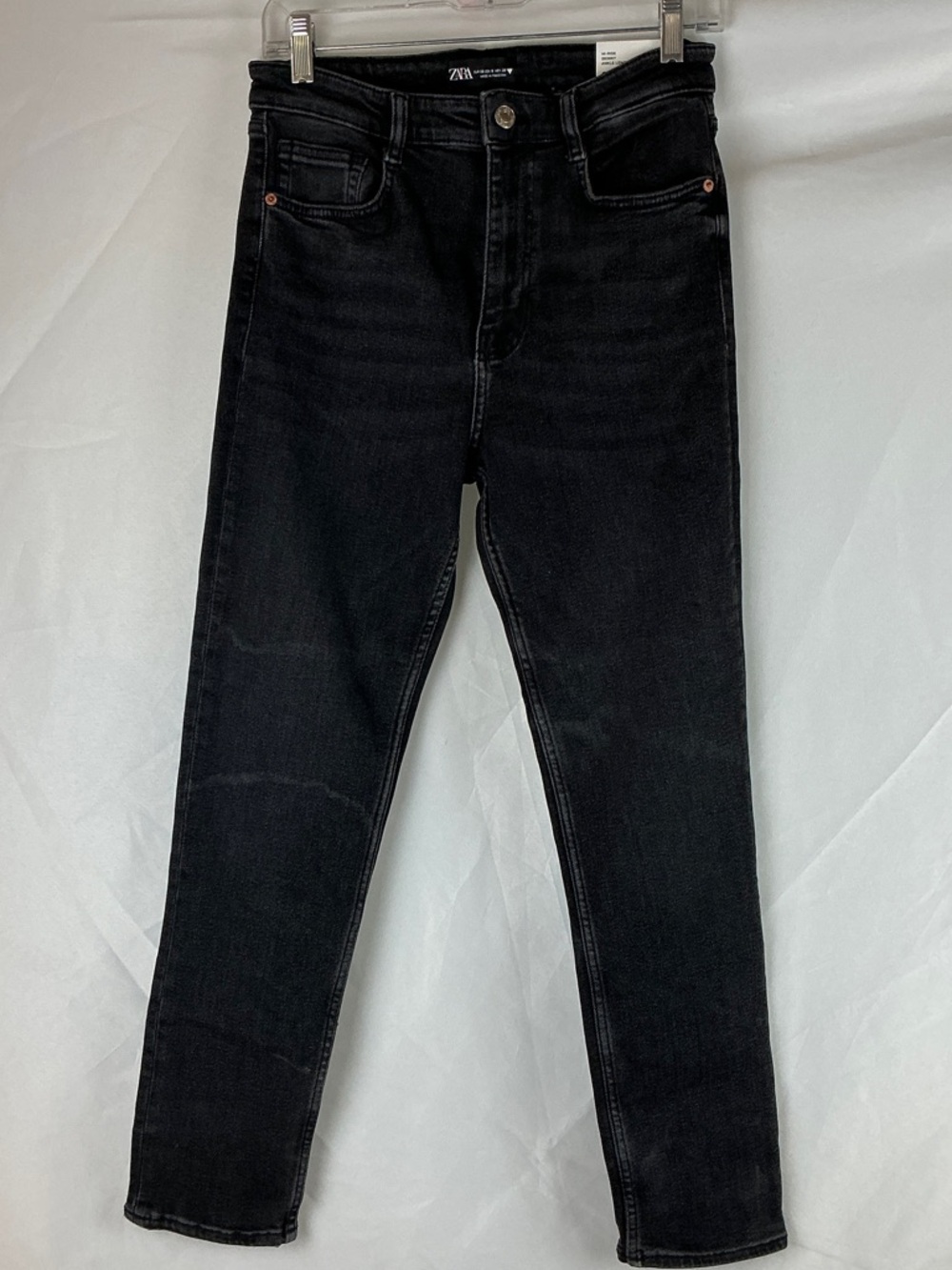 Zara Women's Vintage Skinny Black Denim Jeans Size 6 NWT